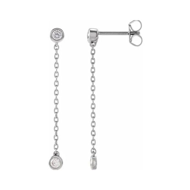 Diamond Chain Earrings