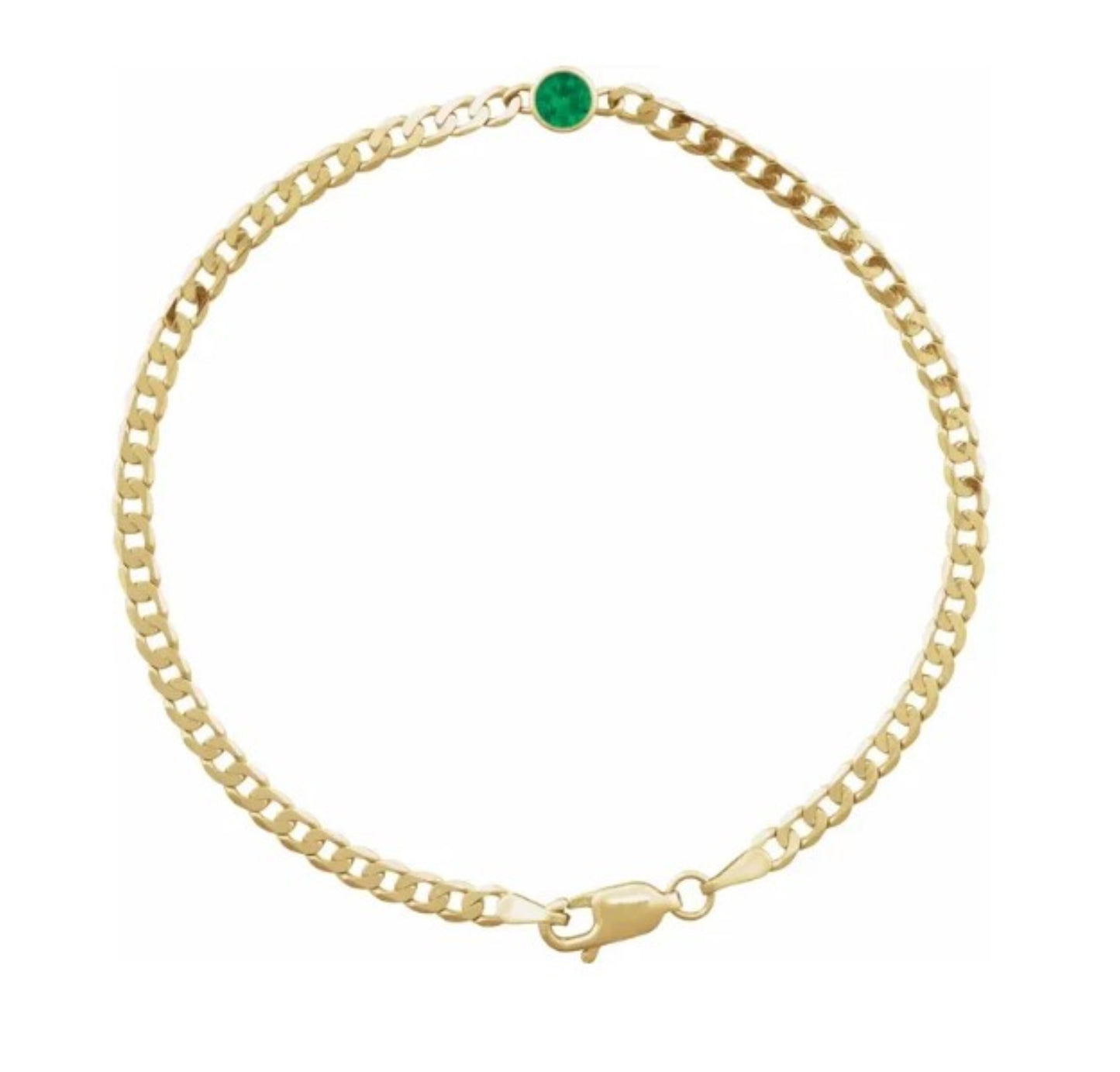 Solitaire Curb Bracelet