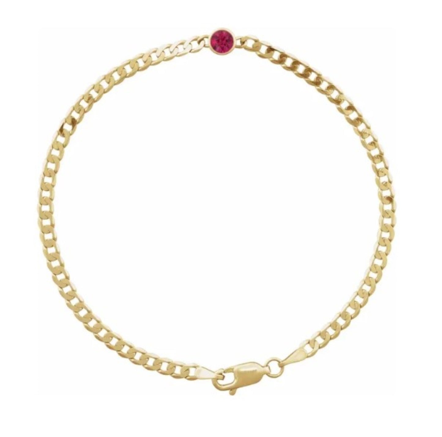 Solitaire Curb Bracelet